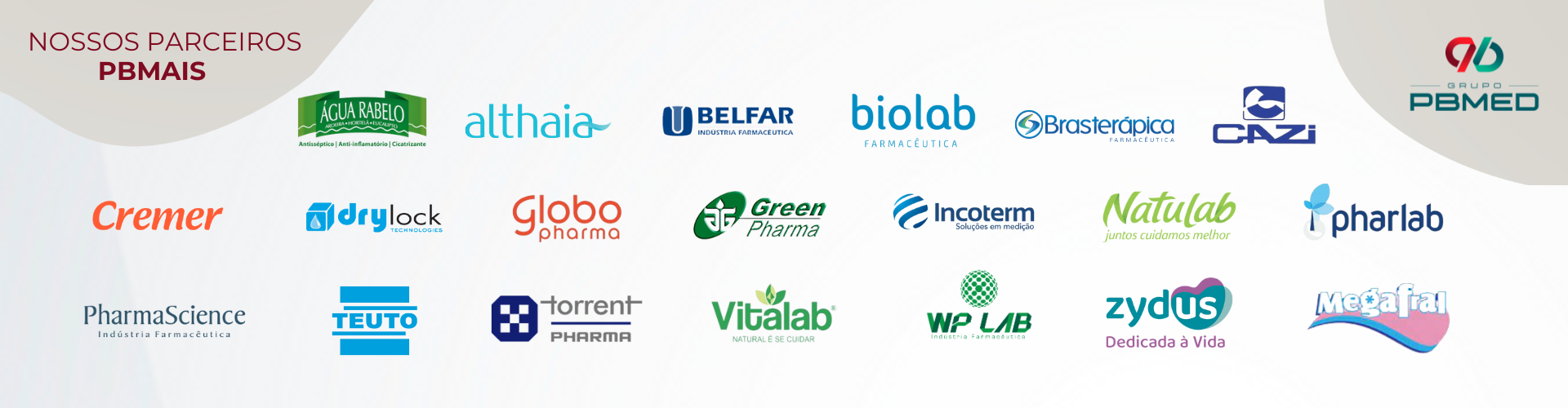Marcas parceiras da PBMAIS
